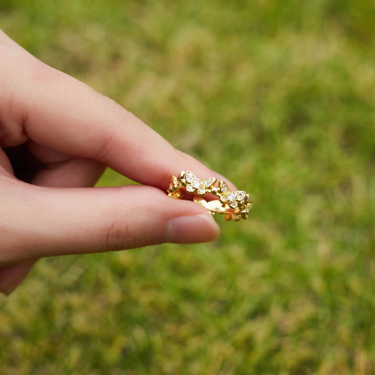 Golden Mariposa Crown Ring
