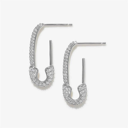 Jeweled Safety Dulock Earrings